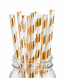 Паперові трубочки "Gold white stripes" (10 шт.) straws-27 фото 1
