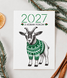 Новогодняя открытка на год козы 2027 "З новим роком" (NY20170) NY20170 фото 1