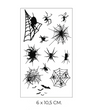 Временные тату на Хэллоуин "Пауки и паутина" 6х10,5 см (AC018)