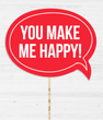 Табличка для фотосесії "You make me happy" 0945-2 фото