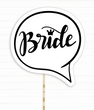 Табличка для фотосесії "Bride" чорно-біла (H015)