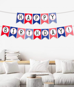 Паперова гірлянда в американському стилі Happy Birthday! (02398) 02398 фото