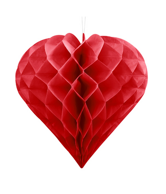Декорация "Красное гофро сердце" 30 см (04504) 04504 фото