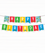 Гирлянда из флажков с машинками для дня рождения мальчика "Happy Birthday!" (03391)