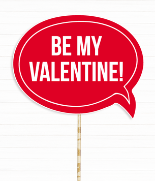 Табличка для фотосесії "BE MY VALENTINE!" (02839) 02839 фото