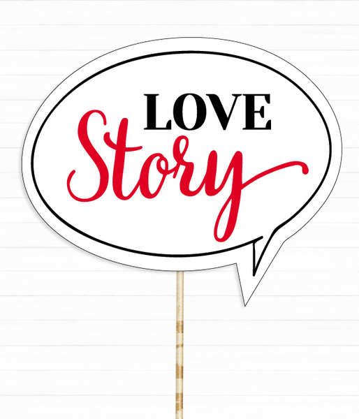 Табличка для свадебной фотосессии "Love story" (06144) 06144 фото