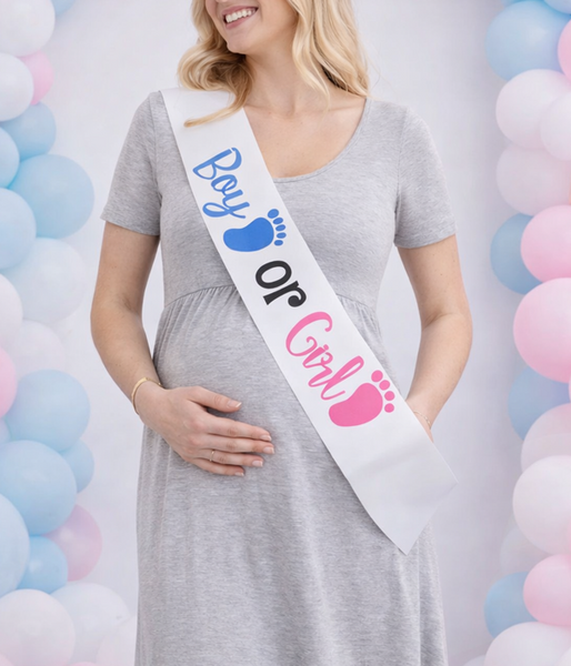Лента через плечо для гендер пати "Boy or Girl" 160 х 9,5 см (GP0120) GP0120 фото