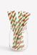 Бумажные трубочки "Green and red stripes" (10 шт.) straws-25 фото 2