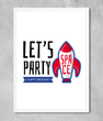 Постер для праздника в стиле Космос LET'S PARTY 2 формата (03560)