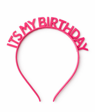 Обруч на день рождения  It's My Birthday  розовый пластик (090871) 090871 фото
