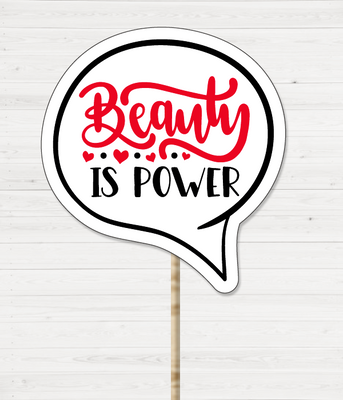 Табличка для фотосессии "Beauty is Power" G3 фото