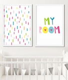 Набор из двух постеров для детской комнаты "MY ROOM" (2 размера) 01787 фото