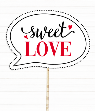 Табличка для свадебной фотосессии "Sweet love" (06141) 06141 фото