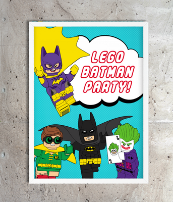Постер для праздника "Лего Бэтмен" (2 размера) L902 фото