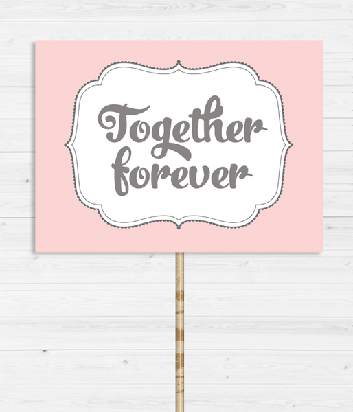 Табличка для фотосессии "Together forever" 0975 фото