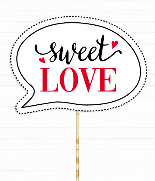 Табличка для свадебной фотосессии "Sweet love" (06141) 06141 фото