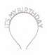 Обруч на день народження It's My Birthday срібний пластик (090875) 090875 фото 1