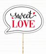 Табличка для свадебной фотосессии "Sweet love" (06141)