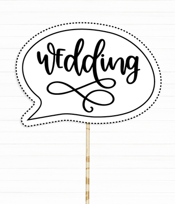 Табличка для свадебної фотосесії "Wedding" (06140) 06140 фото