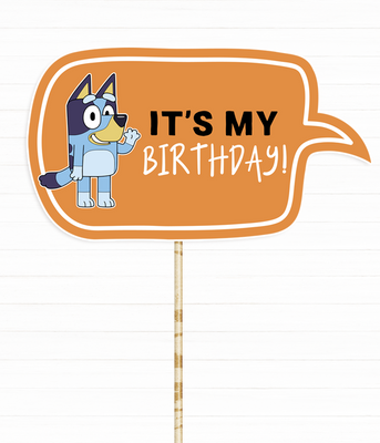 Табличка для фотосессии в стиле Bluye "It's my Birthday!" (BL3001) BL3001 фото