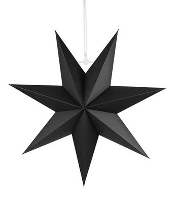 Картонна 3D зірка чорна 1 шт. (45 см.) H073 фото