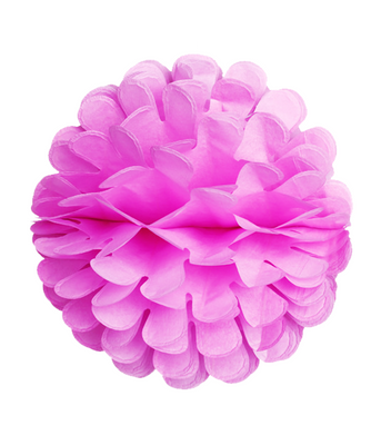 Бумажный шарик-помпон розовый 30 см. 020014 фото