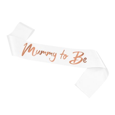 Лента через плечо для гендер пати "Mummy to be" 160 х 9,5 см  розовое золото (MB9081) MB9081 фото