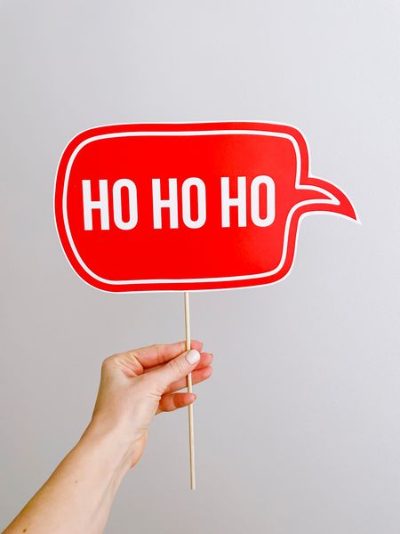 Табличка для новогодней фотосессии "HO HO HO" (02788) 02788 фото