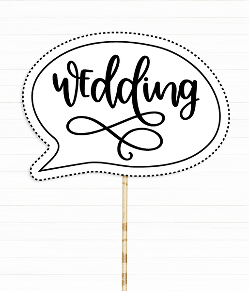 Табличка для свадебной фотосессии "Wedding" (06140) 06140 фото