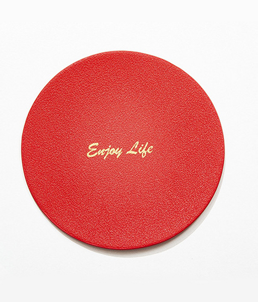 Подставка под чашку "Enjoy life" (красная) 0213_R49 фото