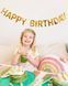 Бумажная гирлянда "Happy Birthday" золотая 40-149 фото 3