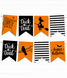 Паперова гірлянда з прапорців на Хелловін "Halloween mix" 8 прапорців (H11127) H11127 фото 1