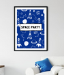 Плакат для свята SPACE PARTY (2 розміри)