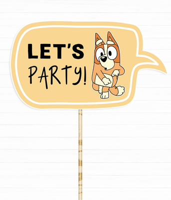 Табличка для фотосессии в стиле Bluye "Let's Party!" (BL3002) BL3002 фото