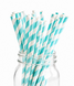 Бумажные трубочки "Light blue white srtipes" (10 шт.) 03055 фото 1