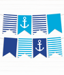 Паперова гірлянда-прапорці "Морська вечірка" 8 прапорців (02873)