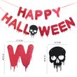 Блестящая гирлянда на Хэллоуин с имитацией потеков крови "Happy Halloween" (H6051)