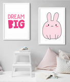 Набор из двух постеров для детской комнаты девочки "Dream BIG" 2 размера (01782) 01782 (А3) фото