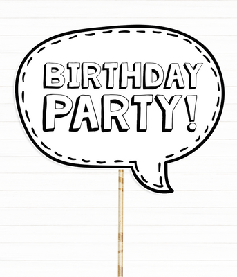 Табличка для фотосесії "Birthday Party!" (02735) 02735 фото