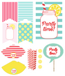 Набор бумажного декора для летней вечеринки "Lemonade" (02455)