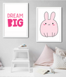 Набор из двух постеров для детской комнаты девочки "Dream BIG" 2 размера (01782) 01782 (А3) фото