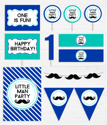 Набор декора для дня рождения "Little Man Party" 02486 фото
