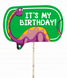 Табличка для фотосесії з динозавром "IT'S MY BIRTHDAY!" (В-80) В-80 фото 1