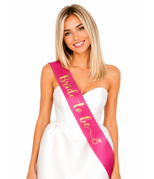 Лента через плечо на девичник розовая "Bride to be" (BR02909) BR02909 фото