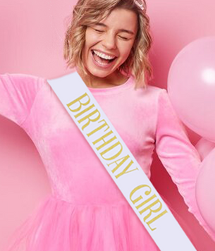Лента через плечо на день рождения "Birthday girl" (40-238) 40-238 фото