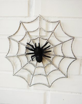 Блестящая паутина с пауком на Хэллоуин (аренда, г. Киев) 010012 фото