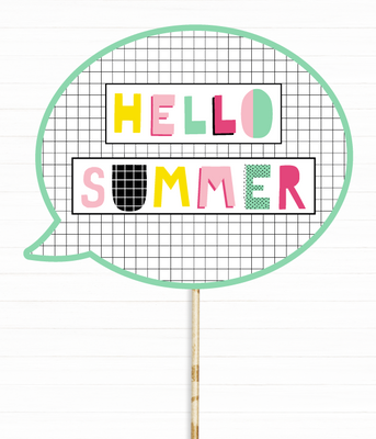 Табличка для фотосесії на літній вечірці "Hello Summer" (08851) 0885 фото
