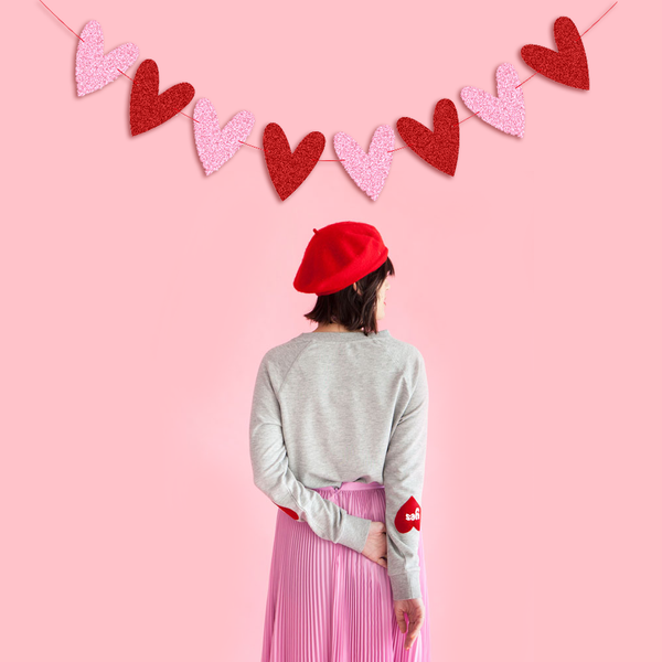 Гірлянда з великих сердець на День Святого Валентина Red and Pink Hearts (8 шт.) VD-770 фото