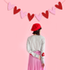 Гірлянда з великих сердець на День Святого Валентина Red and Pink Hearts (8 шт.) VD-770 фото 3