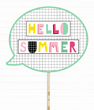 Табличка для фотосессии на летней вечеринке "Hello Summer" (08851)